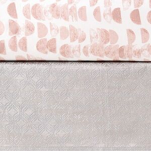 NWT West Elm x Pottery Barn Kids Silver Metallic Crib Skirt